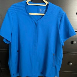 Figs Limbe Moto Scrub Top XL and Esteli Moto Jogger XL Royal Blue